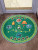 Ковер круглый напольный "Процветание дома" (зелёный)