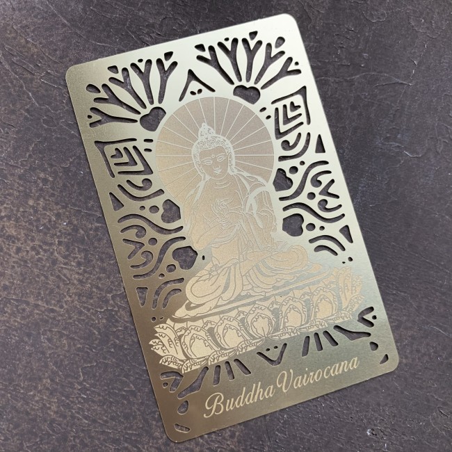 Золотая карточка будды Вайрочаны от Ковид 19