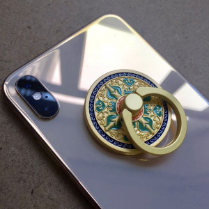 Кольцо-держатель телефона на палец "Двойная ваджра" (зеленая)