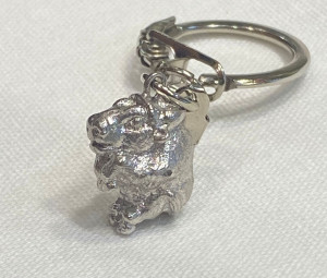 Брелок "Бык" (латунь посеребрённая)