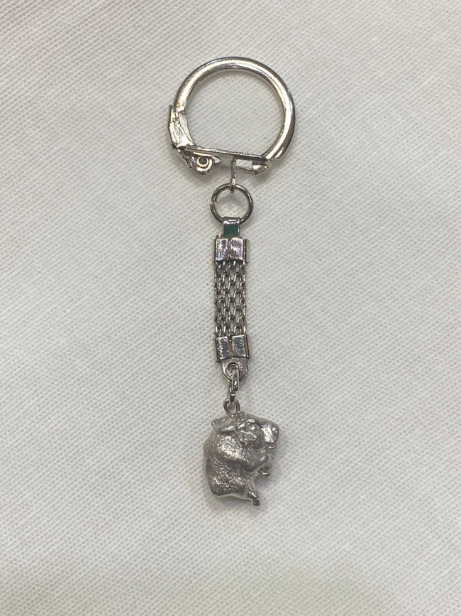 Брелок "Бык" (латунь посеребрённая)