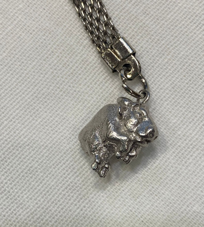 Брелок "Бык" (латунь посеребрённая)