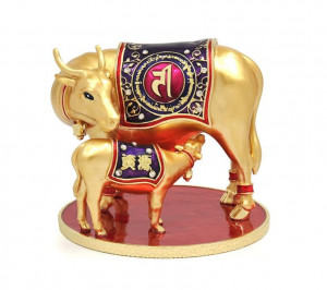 Ламинированная карточка "Активатор удачи" корова с теленком