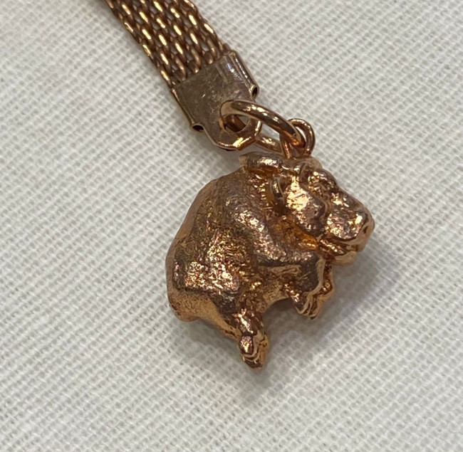 Брелок "Бык" (латунь бронза)