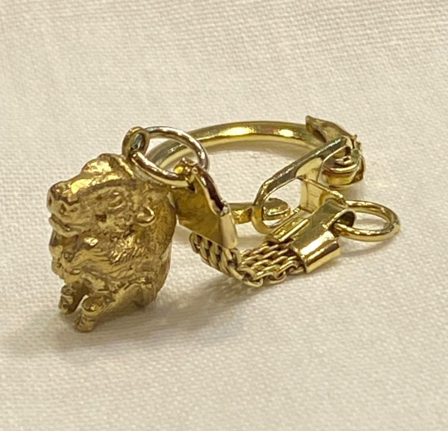 Брелок "Бык" (латунь, позолоченная)