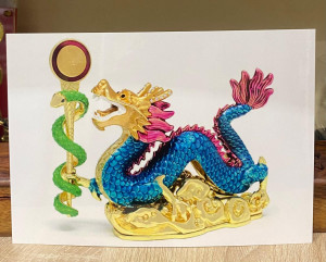 Ламинированная карточка «Дракон со змеёй» активатор успеха.