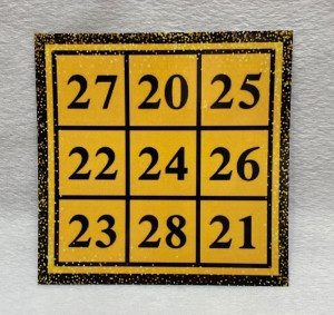 Ламинированная карточка "Квадрат Куберы"