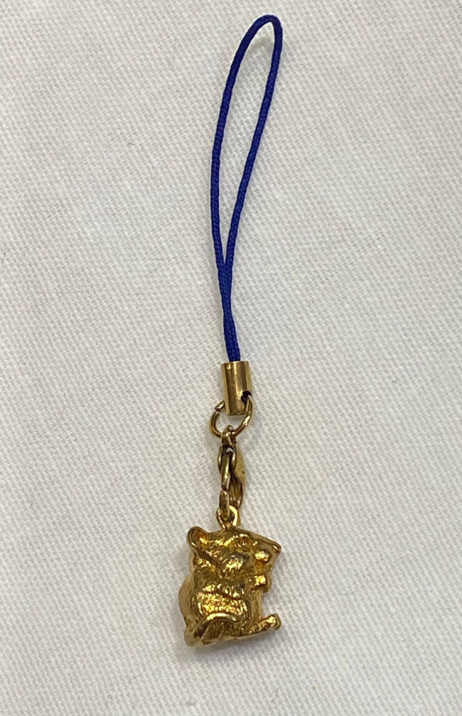 Подвеска "Крыса" (латунь, позолота)