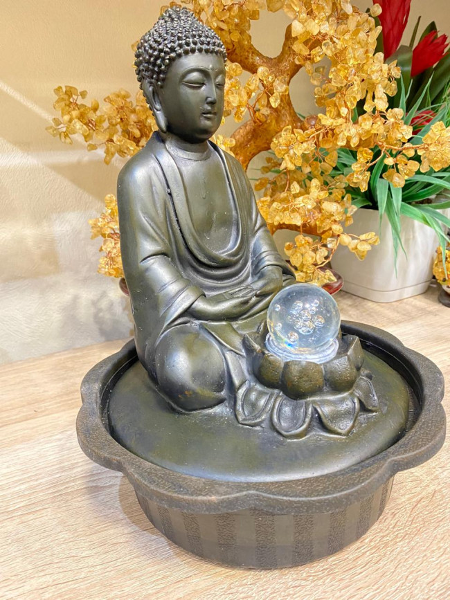 Фонтан Будда черный