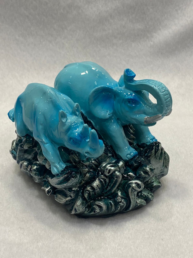 Фигурка " Слон с носорогом" Фигурка " Слон с носорогом"