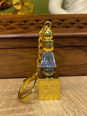 Брелок-подвеска " Пагода 5-ти элементов с иероглифами"