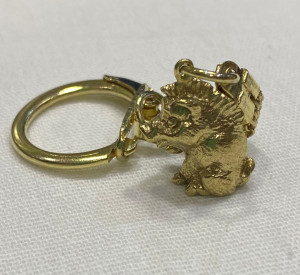 Брелок "Свинья" (латунь позолоченная)