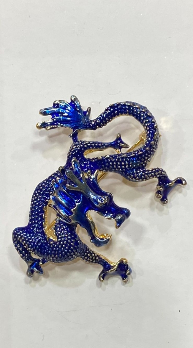 Брошь "Дракон синий" Брошь "Дракон синий"