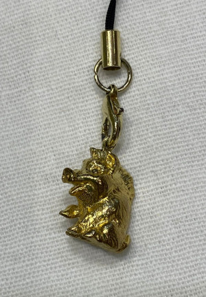 Подвеска "Свинья" (латунь позолоченная)