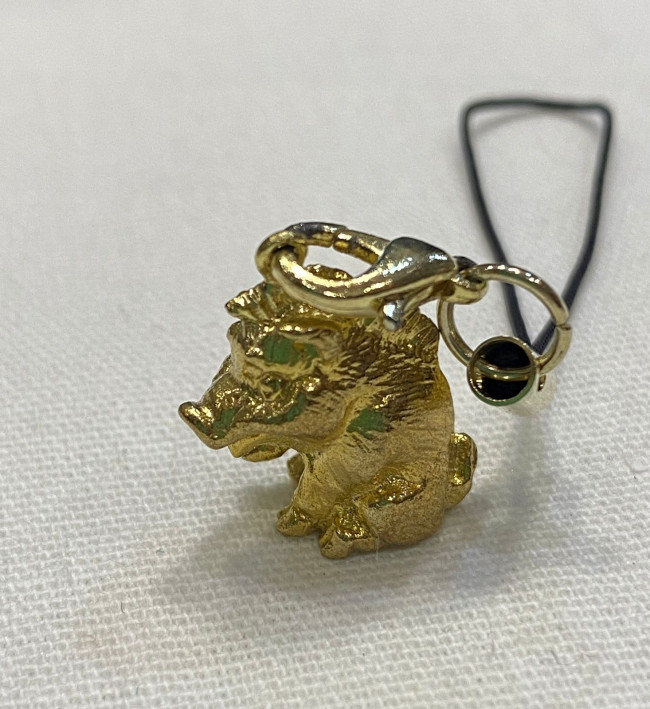 Подвеска "Свинья" (латунь позолоченная)