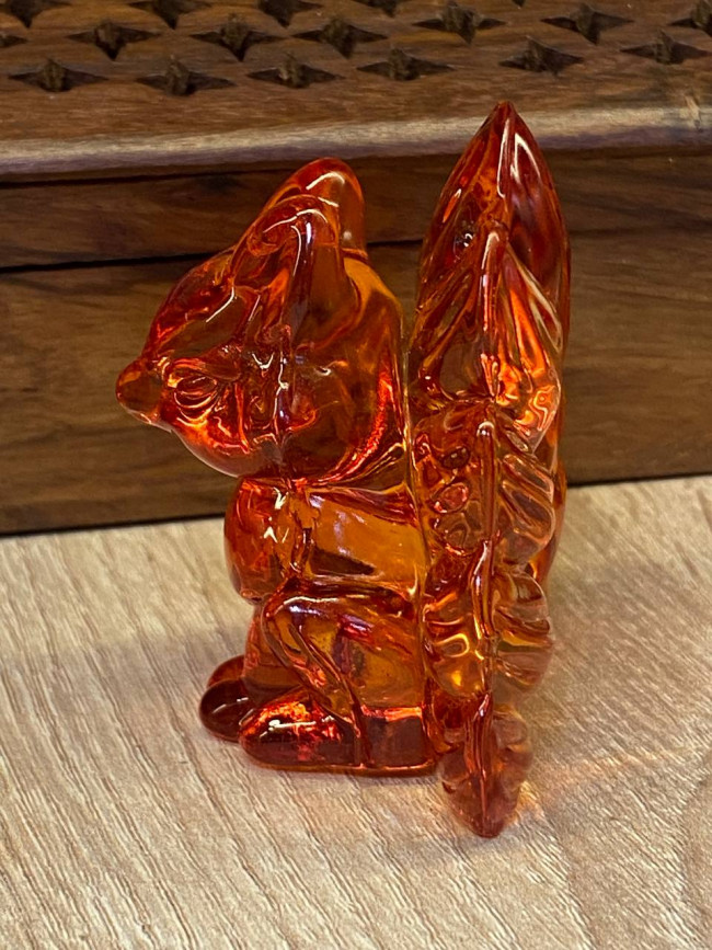 Фигурка Девятихвостая лиса хрустальная рыжая