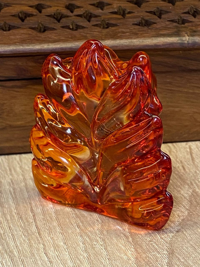 Фигурка Девятихвостая лиса хрустальная рыжая