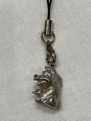 Подвеска "Свинья" (латунь посеребрённая)