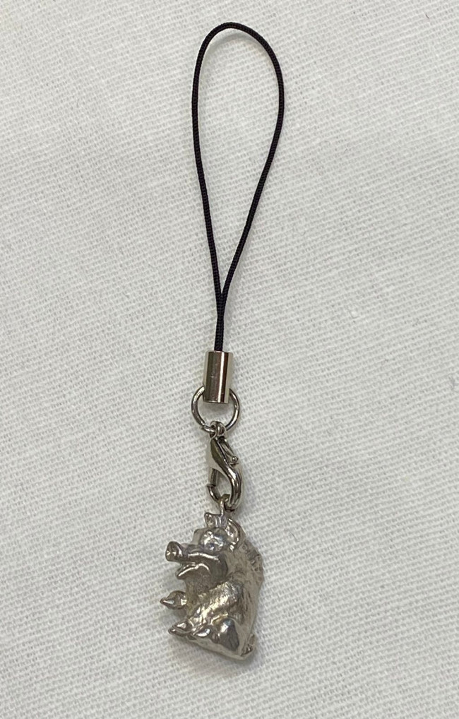 Подвеска "Свинья" (латунь посеребрённая)