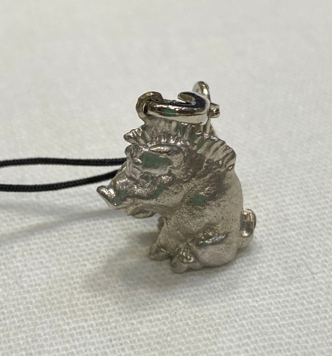 Подвеска "Свинья" (латунь посеребрённая)