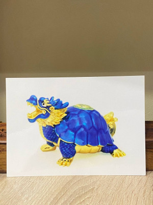 Ламинированная карточка «Драконовая черепаха» для успеха в бизнесе