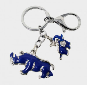 Брелок-подвеска "Синий слон с носорогом" защита от  звезды 7