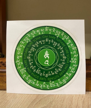 Наклейка «Богиня Тара с мантрами»