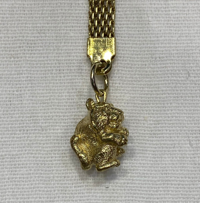 Брелок "Тигр" (латунь, позолота)