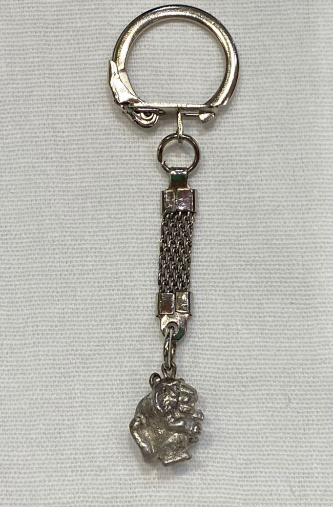 Брелок "Тигр" (латунь посеребрённая)