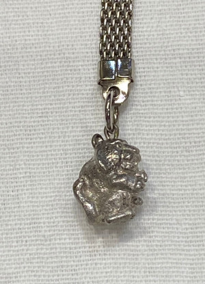 Брелок "Тигр" (латунь посеребрённая)