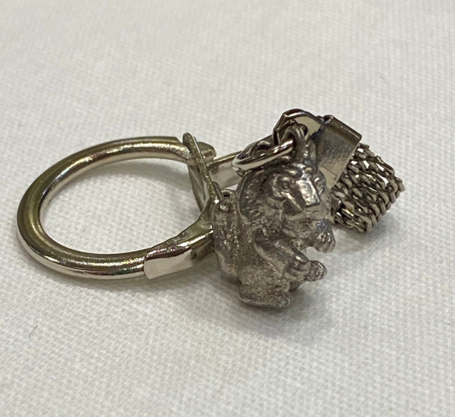 Брелок "Тигр" (латунь посеребрённая)