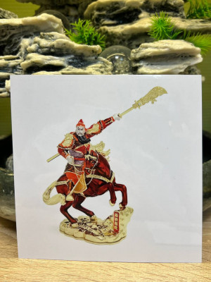 Ламинированная карточка «Куан Кунг на коне»