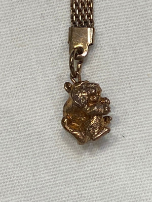 Брелок "Тигр" (латунь позолоченная) красное золото