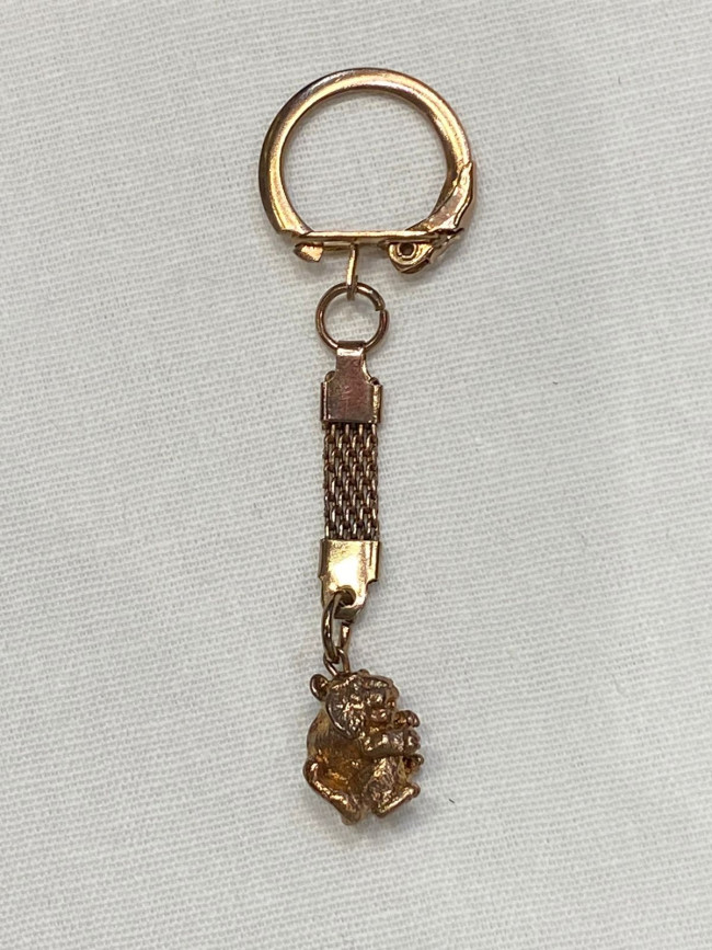 Брелок "Тигр" (латунь позолоченная) красное золото