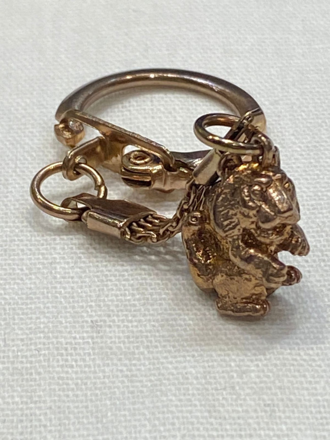 Брелок "Тигр" (латунь позолоченная) красное золото