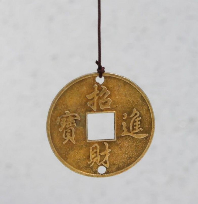 Музыка ветра "Черепаха на монетах" с 5-ю колокольчиками