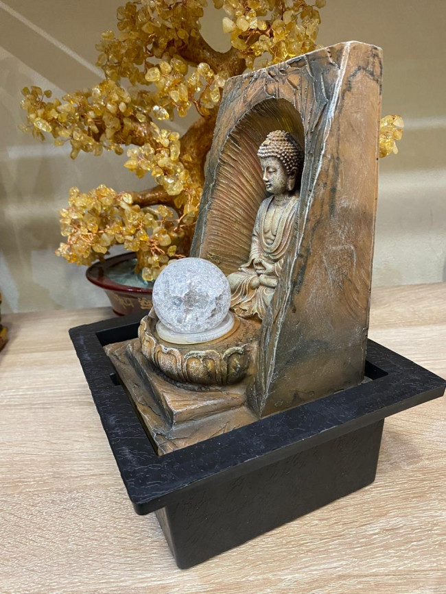 Фонтан Будда коричневый