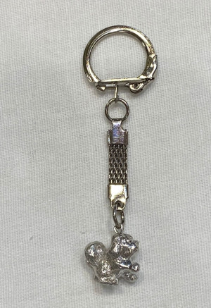 Брелок "Собака" (латунь посеребрённая)