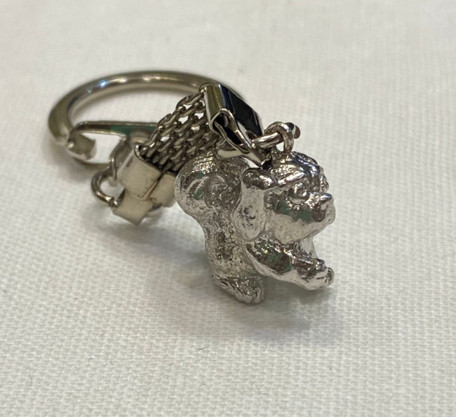 Брелок "Собака" (латунь посеребрённая)