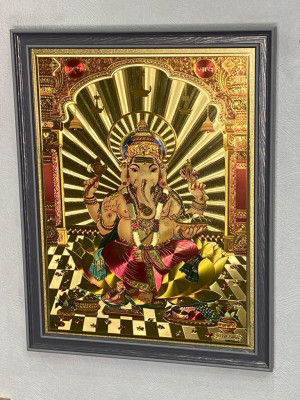 Картина золотая "Ганеша"
