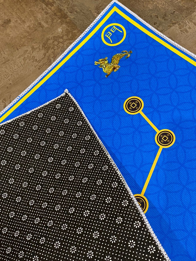 Ковер напольный  "Процветание дома" (голубой)