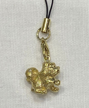 Подвеска "Собака" (латунь позолоченная)