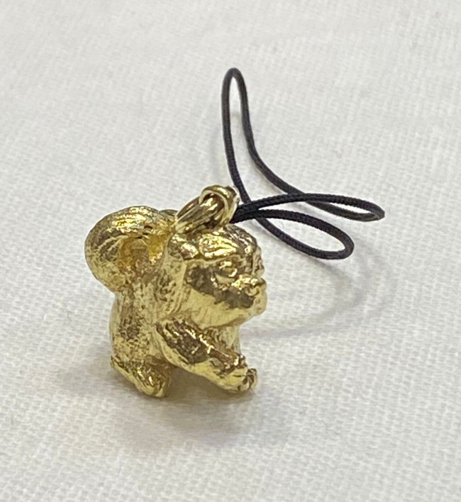 Подвеска "Собака" (латунь позолоченная)