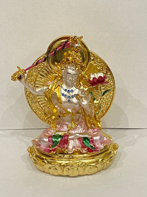 Фигурка " Белая Тара " металлическая с окрывающемся дном