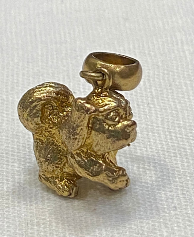 Подвеска на шею "Собака" (латунь, позолота)