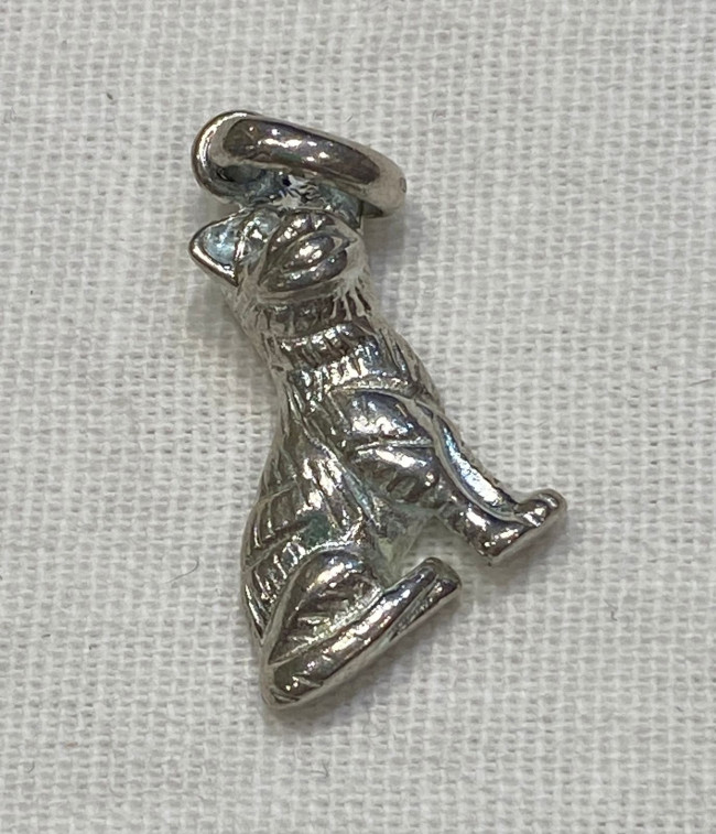 Подвеска на шею "Собака" (латунь посеребрённая)