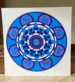 Талисман "Защита от звезды 7" слон с носорогом