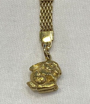 Брелок "Кролик" (латунь позолоченная)