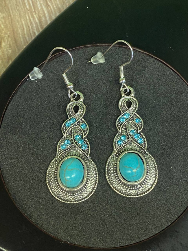 Серьги "Бирюзовая аура" для привлечения удачи и процветания