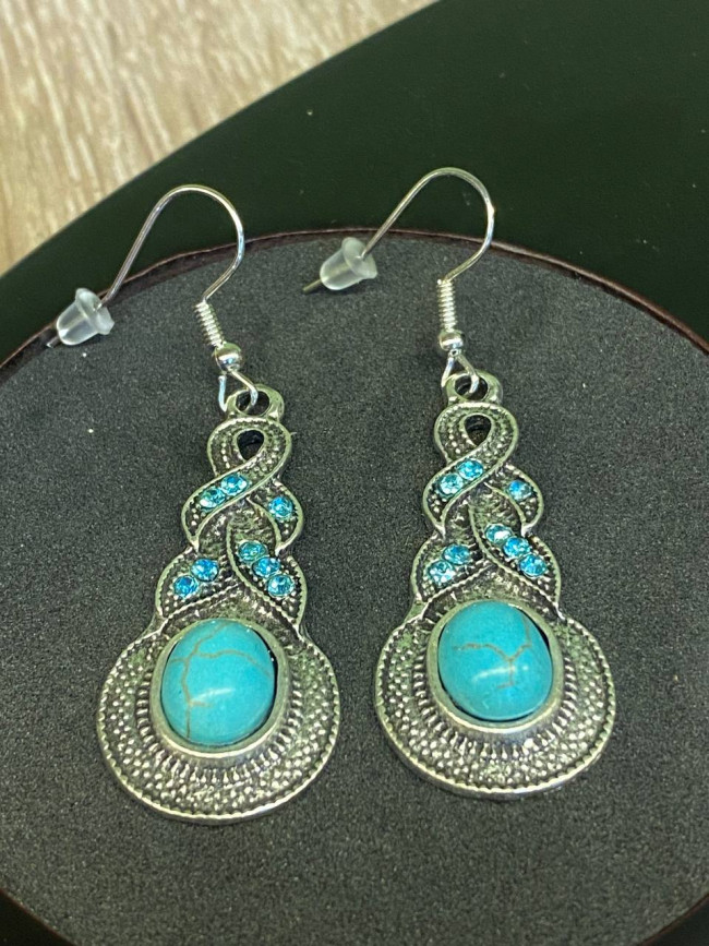 Серьги "Бирюзовая аура" для привлечения удачи и процветания